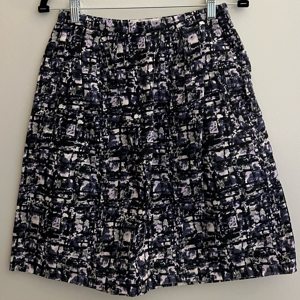 Michael Kors Blue and Purple Geometric Skirt Size 2